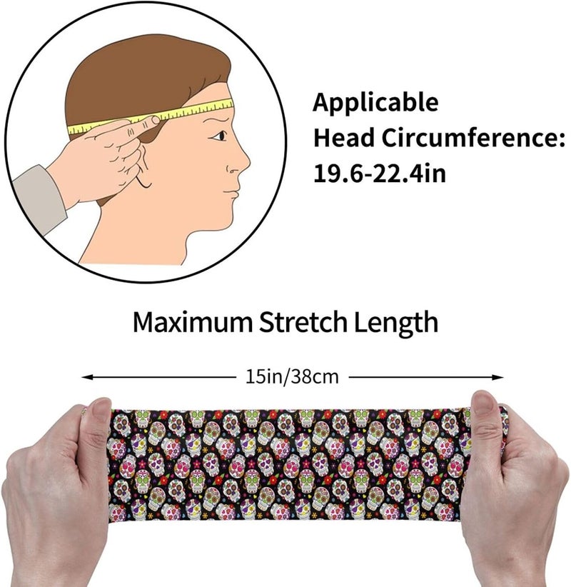 Gianlaima Sports Sweatband Head Bands for Women Men Sweat-Absorbing Headbands Suitable for Running Yoga Fitness Football Exercise - Image 3
